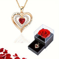 Red Zircon Heart Pendant